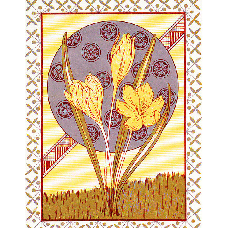 Vintage Blossoms Wall Mural Decal for Home Decoration, Custom-Printed Wall Covering in Purple and Yellow Clearhalo 'Wall Decor' 'Wall Mural' 1120655