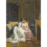 Classic Elegant Lady Mural for Fireplace Decoration, Customized Size Wall Art in Brown Clearhalo 'Wall Decor' 'Wall Mural' 1122449