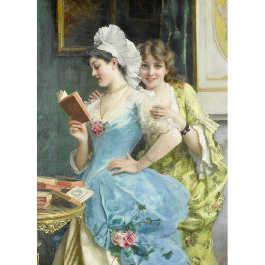 Blue and Yellow Mid-Century Mural Wallpaper Custom-Printed Lady Wall Decor for Fireplace