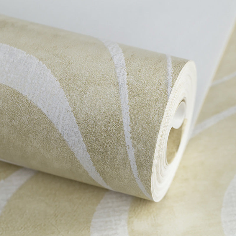 Abstract Waving Lines Wall Decor in Neutral Color Guest Room Wallpaper Roll, 20.5"W x 33'L Light Yellow Clearhalo 'Modern wall decor' 'Modern' 'Wallpaper' Wall Decor' 1122678