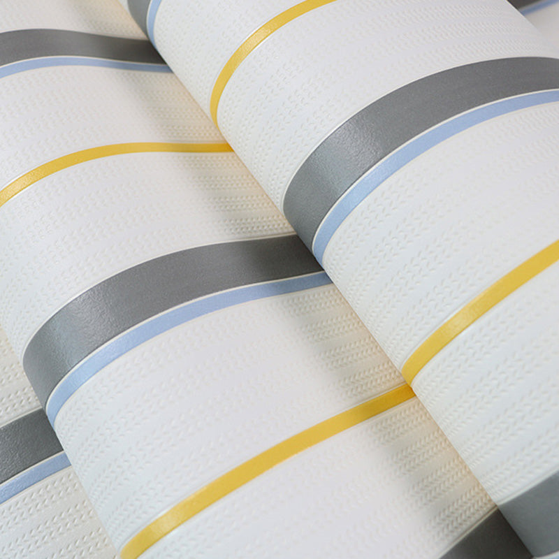 Neutral Color Latitudinal Stripes Wallpaper Roll Moisture-Resistant Wall Covering for Living Room Clearhalo 'Modern wall decor' 'Modern' 'Wallpaper' Wall Decor' 1122695