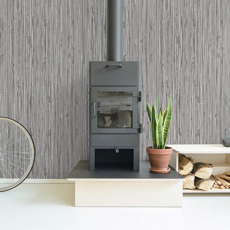 Natural Color Contemporary Wall Covering 20.5" by 33' Wood Look Wallpaper Roll for Home Decoration Gray-White Clearhalo 'Modern wall decor' 'Modern' 'Wallpaper' Wall Decor' 1122940