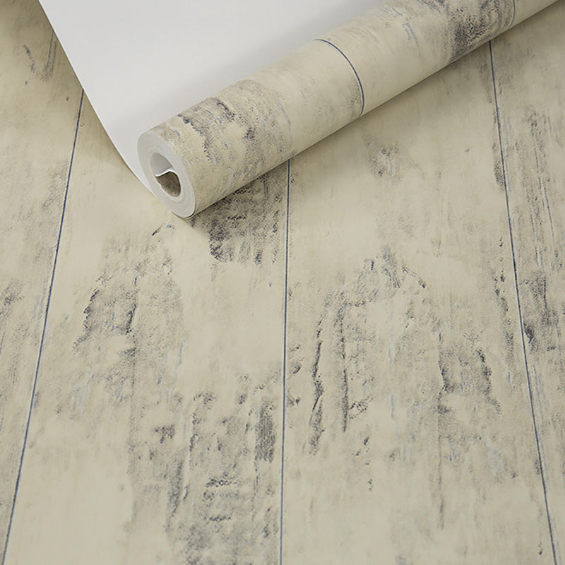 Faux Wood Wall Decor for Bedroom Contemporary Wallpaper Roll, Non-Pasted, 20.5"W x 33'L Beige Clearhalo 'Country wall decor' 'Rustic' 'Wallpaper' Wall Decor' 1123026