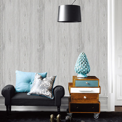 Distressed Wood Wallpaper Roll for Home Decoration, Natural Color, 20.5-inch x 33-foot White Clearhalo 'Country wall decor' 'Rustic' 'Wallpaper' Wall Decor' 1123065