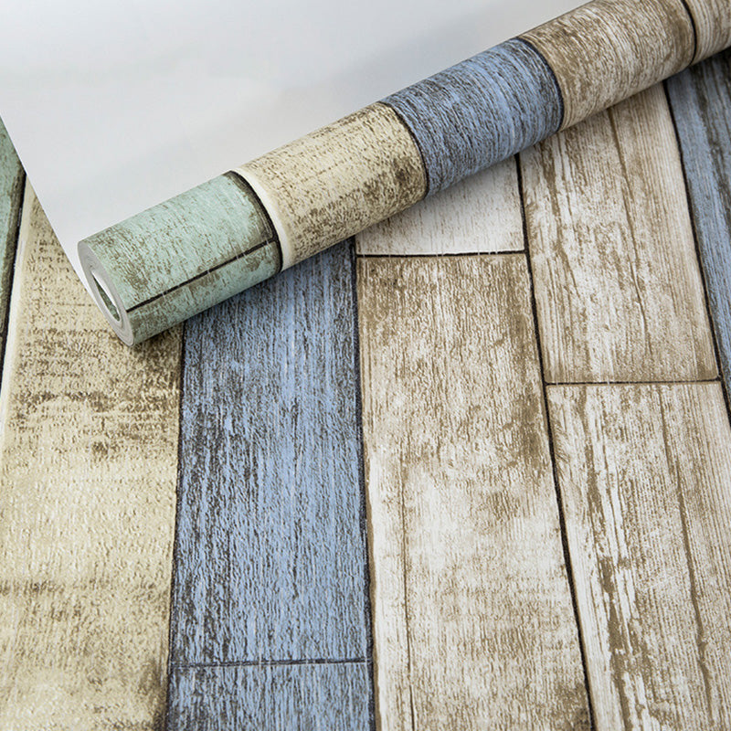 Natural Color Wood Effect Wall Decor Moisture-Resistant Wallpaper Roll for Home, Non-Pasted Clearhalo 'Country wall decor' 'Rustic' 'Wallpaper' Wall Decor' 1123137