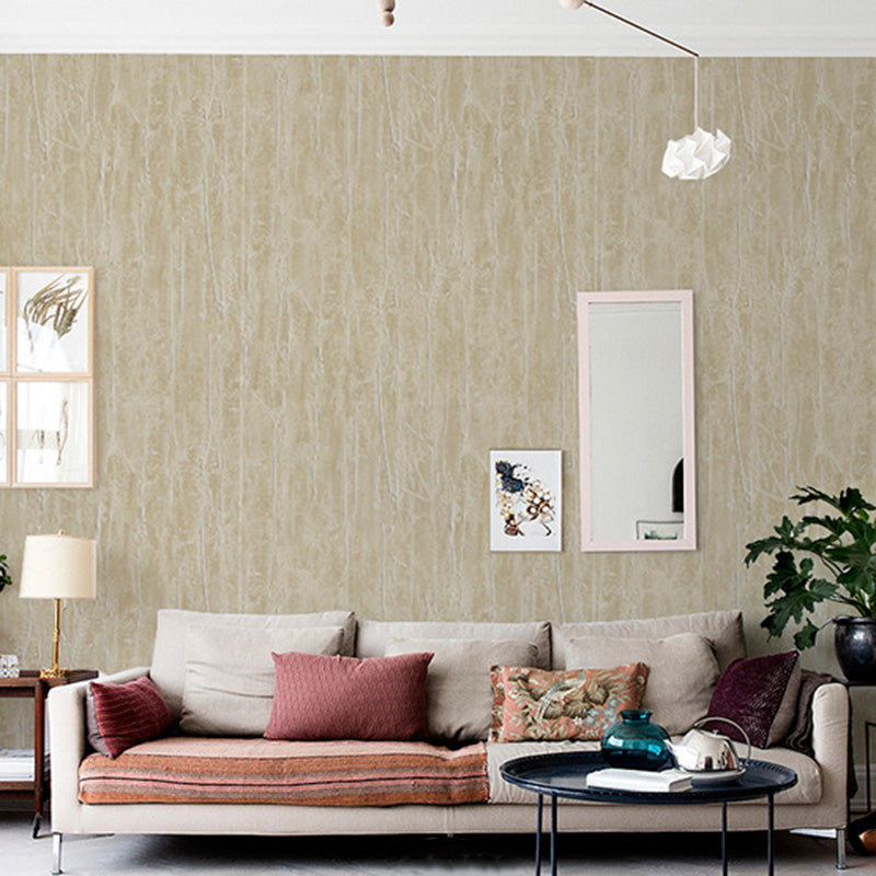 Wood Look Wall Covering 33' by 20.5" Wallpaper for Bedroom Decoration, Non-Pasted Light Yellow Clearhalo 'Country wall decor' 'Rustic' 'Wallpaper' Wall Decor' 1123173