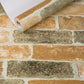 Brickwork Wallpaper Roll Coffee Shop Decorative Wall Covering in Natural Color, 20.5"W x 33'L Yellow-Brown Clearhalo 'Country wall decor' 'Rustic' 'Wallpaper' Wall Decor' 1123263