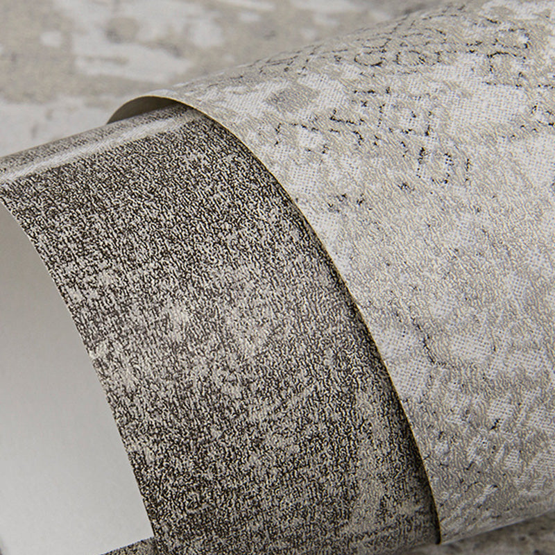 57.1 sq ft. Hexagon Wallpaper for Bar Decoration Cement Wall Covering in Dark Color, Water-Resistant Clearhalo 'Country wall decor' 'Rustic' 'Wallpaper' Wall Decor' 1123301