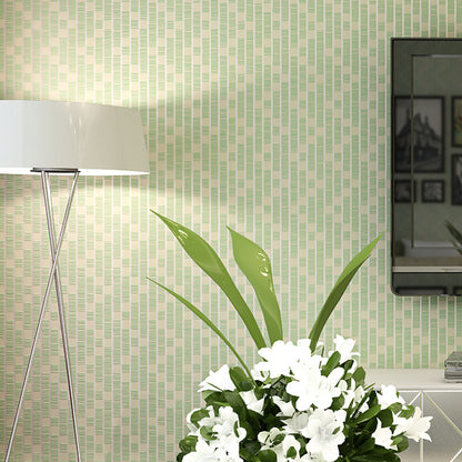 Decorative Mosaic and Tiles Wallpaper 20.5"W x 33'L Simplicity Wall Covering for Guest Room Light Green Clearhalo 'Wall Decor' 'Wallpaper' 1123336