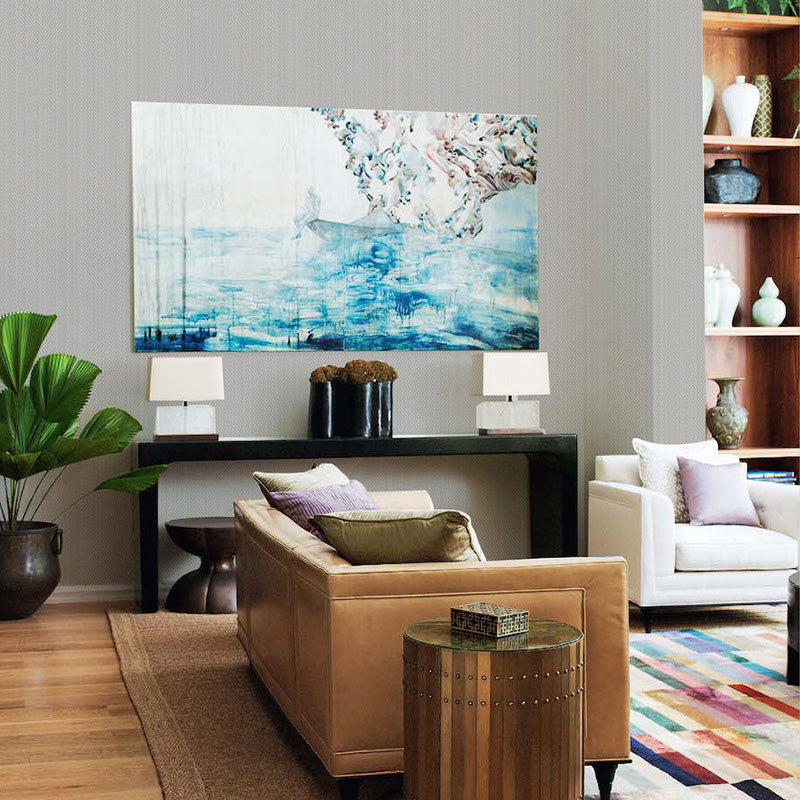 Nordic Textured Wallpaper Roll for Guest Room Decor, Natural Color, 33'L x 20.5"W Light Gray Clearhalo 'Modern wall decor' 'Modern' 'Wallpaper' Wall Decor' 1123991