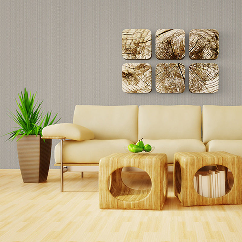 Nordic Textured Wallpaper Roll for Guest Room Decor, Natural Color, 33'L x 20.5"W Beige-Coffee Clearhalo 'Modern wall decor' 'Modern' 'Wallpaper' Wall Decor' 1123994