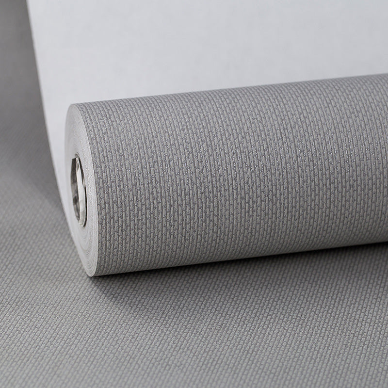 Linen Textured Wall Decor in Neutral Color Non-Woven Fabric Wallpaper for Home, 20.5"W x 33'L Clearhalo 'Modern wall decor' 'Modern' 'Wallpaper' Wall Decor' 1124010