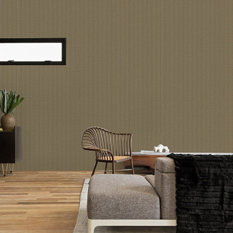 Linen Textured Wall Decor in Neutral Color Non-Woven Fabric Wallpaper for Home, 20.5"W x 33'L Yellow Clearhalo 'Modern wall decor' 'Modern' 'Wallpaper' Wall Decor' 1124012