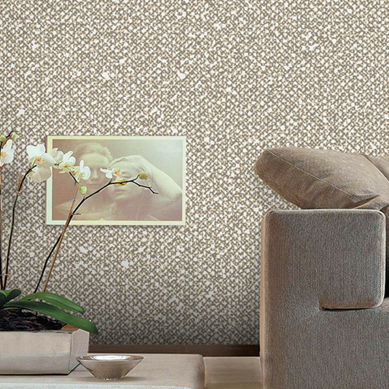 Simple Wall Covering in Pastel Color Linen Dots Wallpaper, Non-Pasted, 33-foot x 20.5-inch Light Gold Clearhalo 'Modern wall decor' 'Modern' 'Wallpaper' Wall Decor' 1124210