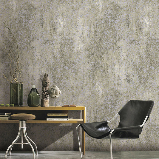 Stain-Resistant Cement Look Wall Covering 33'L x 20.5"W Retro Wallpaper Roll for Bedroom Gold Clearhalo 'Modern wall decor' 'Modern' 'Wallpaper' Wall Decor' 1125004