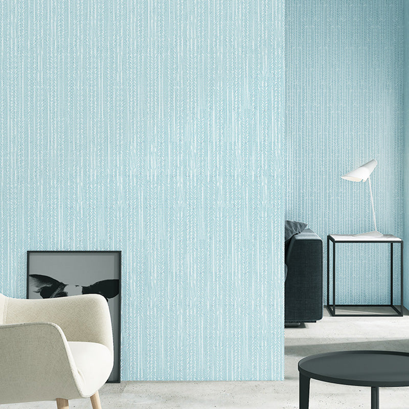 31' x 20.5" Lines Wallpaper for Living Room Textured Wall Decor in Bright Color, Stain-Resistant Light Blue Clearhalo 'Modern wall decor' 'Modern' 'Wallpaper' Wall Decor' 1125047