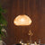 Post-Modern Dome Pendant Lighting Cognac/Clear Ribbed Glass 1 Head Dining Table Suspension Lamp Cognac Clearhalo 'Ceiling Lights' 'Glass shade' 'Glass' 'Modern Pendants' 'Modern' 'Pendant Lights' 'Pendants' Lighting' 1125145