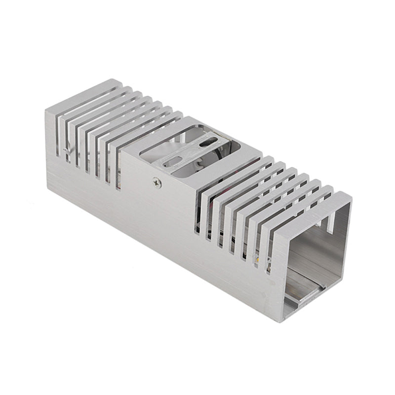 Slotted Aluminum Sconce Lamp Modern Brushed Silver LED Wall Lighting Fixture in Multicolored Light Clearhalo 'Cast Iron' 'Glass' 'Industrial' 'Modern wall lights' 'Modern' 'Tiffany' 'Traditional wall lights' 'Wall Lamps & Sconces' 'Wall Lights' Lighting' 1125831