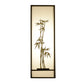 Bamboo Patterned Box Flush Mount Asia Metallic 2-Light Tearoom Wall Mount Mural Light in Black and Gold Clearhalo 'Wall Lamps & Sconces' 'Wall Lights' Lighting' 1125840