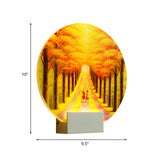 Modern Autumn Avenue Acrylic Mural Light LED Wall Mounted Lamp in Yellow with White Arm Clearhalo 'Cast Iron' 'Glass' 'Industrial' 'Modern wall lights' 'Modern' 'Tiffany' 'Traditional wall lights' 'Wall Lamps & Sconces' 'Wall Lights' Lighting' 1126266