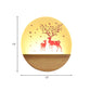 LED Bedroom Wall Mount Mural Light Nordic Wood Sconce with Deer/Bird Patterned Round Acrylic Shade Clearhalo 'Modern wall lights' 'Modern' 'Wall Lamps & Sconces' 'Wall Lights' Lighting' 1126278