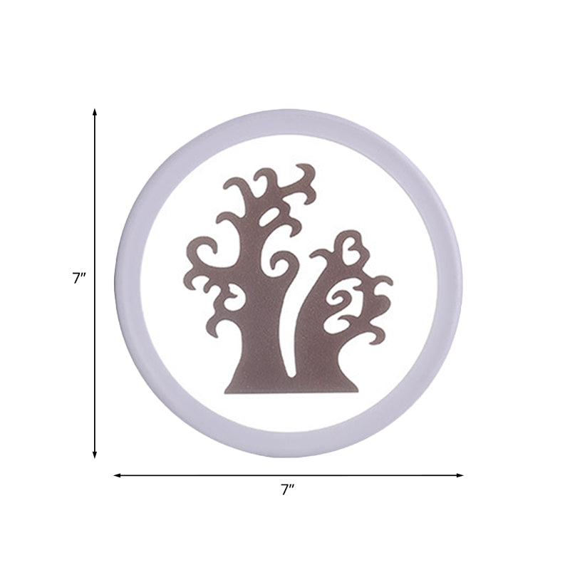 Bare Tree Bedroom Wall Lamp Acrylic Minimalist LED Mural Lighting in White and Coffee Clearhalo 'Cast Iron' 'Glass' 'Industrial' 'Modern wall lights' 'Modern' 'Tiffany' 'Traditional wall lights' 'Wall Lamps & Sconces' 'Wall Lights' Lighting' 1126308