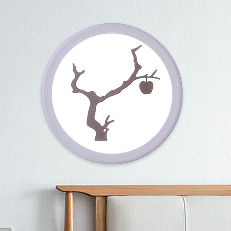 Bare Tree Bedroom Wall Lamp Acrylic Minimalist LED Mural Lighting in White and Coffee Clearhalo 'Cast Iron' 'Glass' 'Industrial' 'Modern wall lights' 'Modern' 'Tiffany' 'Traditional wall lights' 'Wall Lamps & Sconces' 'Wall Lights' Lighting' 1126311