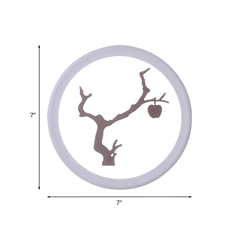 Bare Tree Bedroom Wall Lamp Acrylic Minimalist LED Mural Lighting in White and Coffee Clearhalo 'Cast Iron' 'Glass' 'Industrial' 'Modern wall lights' 'Modern' 'Tiffany' 'Traditional wall lights' 'Wall Lamps & Sconces' 'Wall Lights' Lighting' 1126313