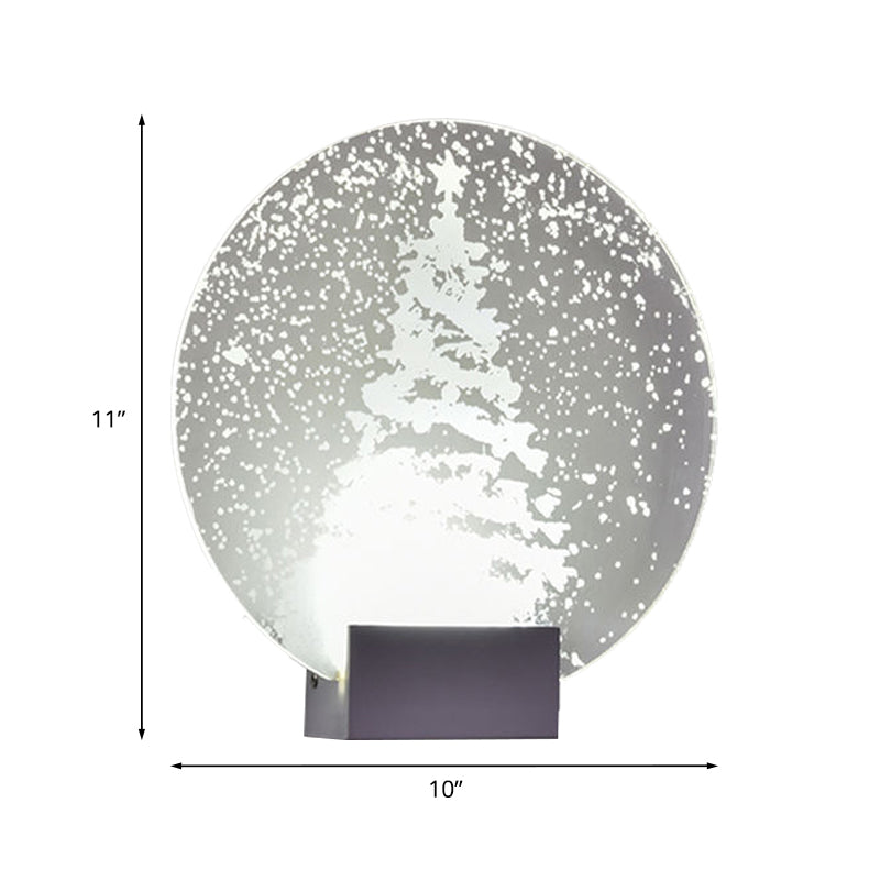 Hotel LED Mural Light Art Decor Clear Sconce Lighting with Winter Elk/Christmas Tree Pattern Metal Shade Clearhalo 'Cast Iron' 'Glass' 'Industrial' 'Modern wall lights' 'Modern' 'Tiffany' 'Traditional wall lights' 'Wall Lamps & Sconces' 'Wall Lights' Lighting' 1126458