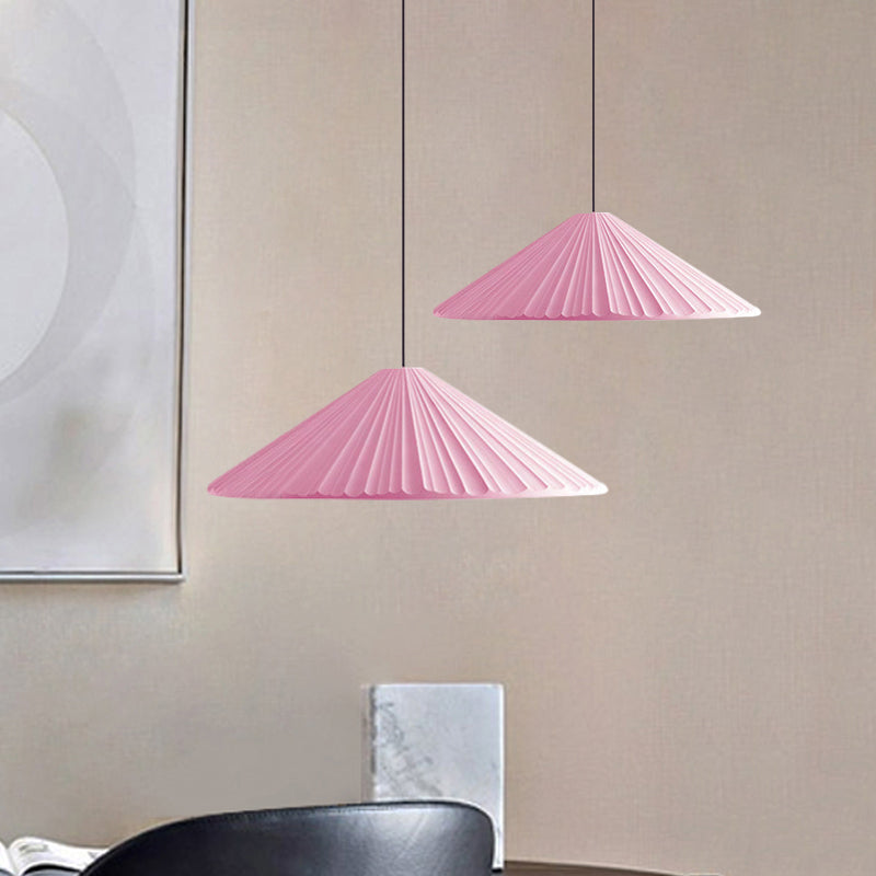 White/Pink/Blue Ribbed Cone Pendant Light Nordic Style 1 Light Living Room Hanging Lamp, 8"/12.5"/16" Diameter Clearhalo 'Art Deco Pendants' 'Cast Iron' 'Ceiling Lights' 'Ceramic' 'Crystal' 'Industrial Pendants' 'Industrial' 'Metal' 'Middle Century Pendants' 'Modern Pendants' 'Modern' 'Pendant Lights' 'Pendants' 'Tiffany' Lighting' 1126836