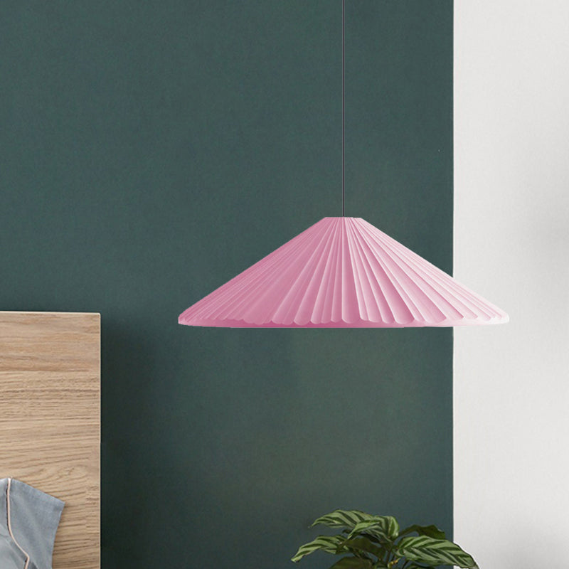 White/Pink/Blue Ribbed Cone Pendant Light Nordic Style 1 Light Living Room Hanging Lamp, 8"/12.5"/16" Diameter Clearhalo 'Art Deco Pendants' 'Cast Iron' 'Ceiling Lights' 'Ceramic' 'Crystal' 'Industrial Pendants' 'Industrial' 'Metal' 'Middle Century Pendants' 'Modern Pendants' 'Modern' 'Pendant Lights' 'Pendants' 'Tiffany' Lighting' 1126861