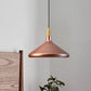 7"/11"/15" Wide Conic Kitchen Hanging Ceiling Light Retro Stylish Metal and Wood 1 Light Silver/Rose Gold Pendant Lighting Clearhalo 'Ceiling Lights' 'Modern Pendants' 'Modern' 'Pendant Lights' 'Pendants' Lighting' 1127145