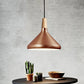 7"/11"/15" Wide Conic Kitchen Hanging Ceiling Light Retro Stylish Metal and Wood 1 Light Silver/Rose Gold Pendant Lighting Clearhalo 'Ceiling Lights' 'Modern Pendants' 'Modern' 'Pendant Lights' 'Pendants' Lighting' 1127154