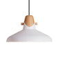 Macaron Stylish Barn Shade Suspended Light 1 Light Metal and Wood Hanging Ceiling Light in Black/White Clearhalo 'Ceiling Lights' 'Modern Pendants' 'Modern' 'Pendant Lights' 'Pendants' Lighting' 1127419