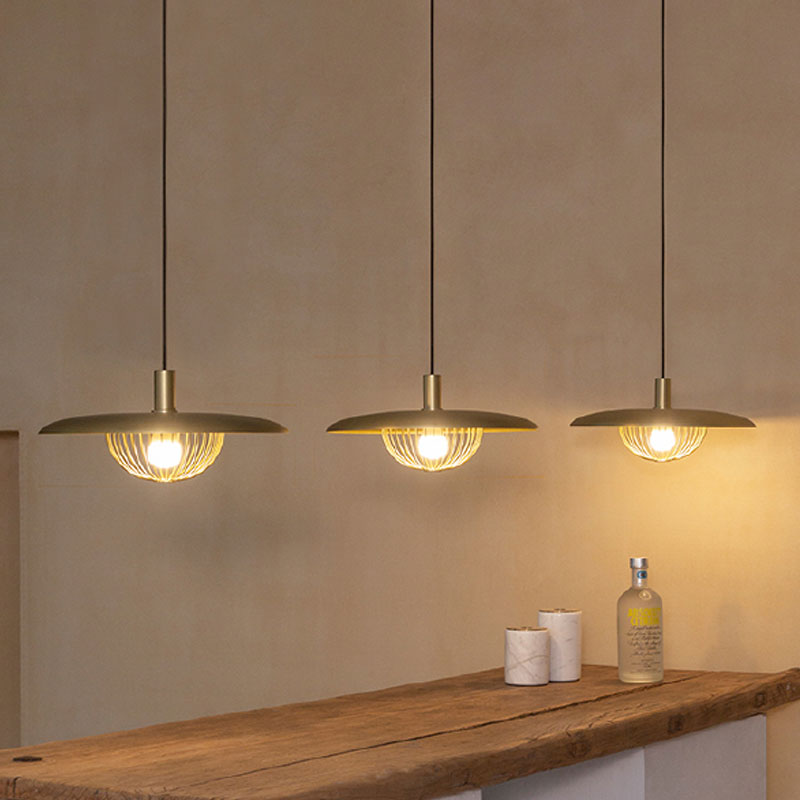 Iron Wire Domed Pendant Light with Wooden Shade Cloth Shop 1 Light Modern Suspension Light Clearhalo 'Ceiling Lights' 'Modern Pendants' 'Modern' 'Pendant Lights' 'Pendants' Lighting' 1127732