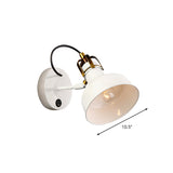 1 Light Small Barn Wall Light Contemporary Stylish Metal Sconce Light in White for Cottage Foyer Clearhalo 'Cast Iron' 'Glass' 'Industrial' 'Modern wall lights' 'Modern' 'Tiffany' 'Traditional wall lights' 'Wall Lamps & Sconces' 'Wall Lights' Lighting' 1127834