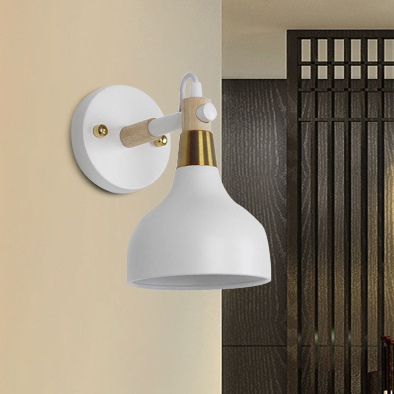 Angle Adjustable Metal Onion Wall Light 1 Light Nordic Sconce Lighting in Candy Color for Bathroom Clearhalo 'Cast Iron' 'Glass' 'Industrial' 'Modern wall lights' 'Modern' 'Tiffany' 'Traditional wall lights' 'Wall Lamps & Sconces' 'Wall Lights' Lighting' 1127858