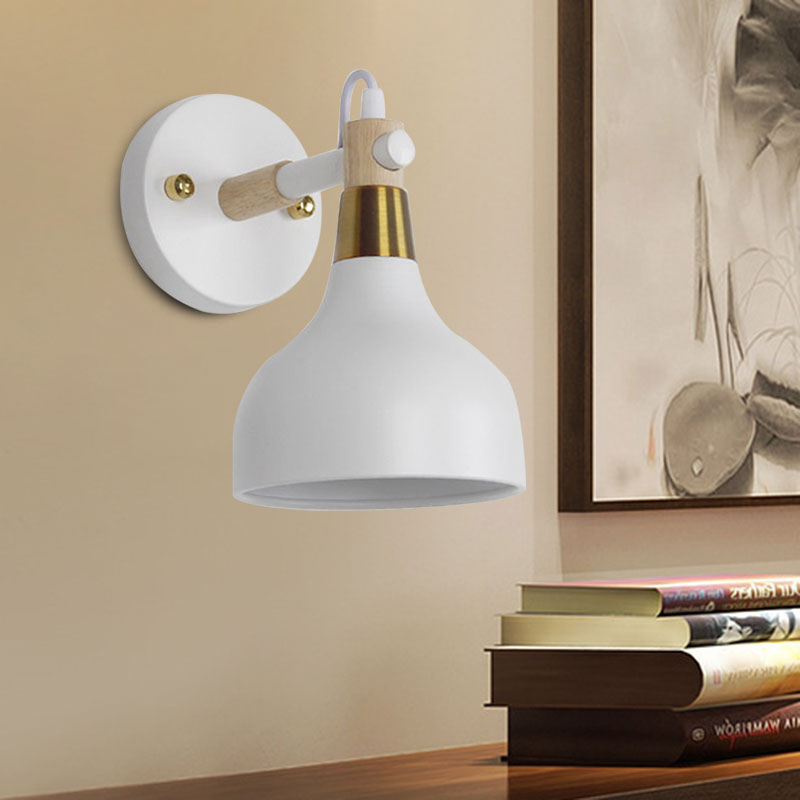 Angle Adjustable Metal Onion Wall Light 1 Light Nordic Sconce Lighting in Candy Color for Bathroom Clearhalo 'Cast Iron' 'Glass' 'Industrial' 'Modern wall lights' 'Modern' 'Tiffany' 'Traditional wall lights' 'Wall Lamps & Sconces' 'Wall Lights' Lighting' 1127859