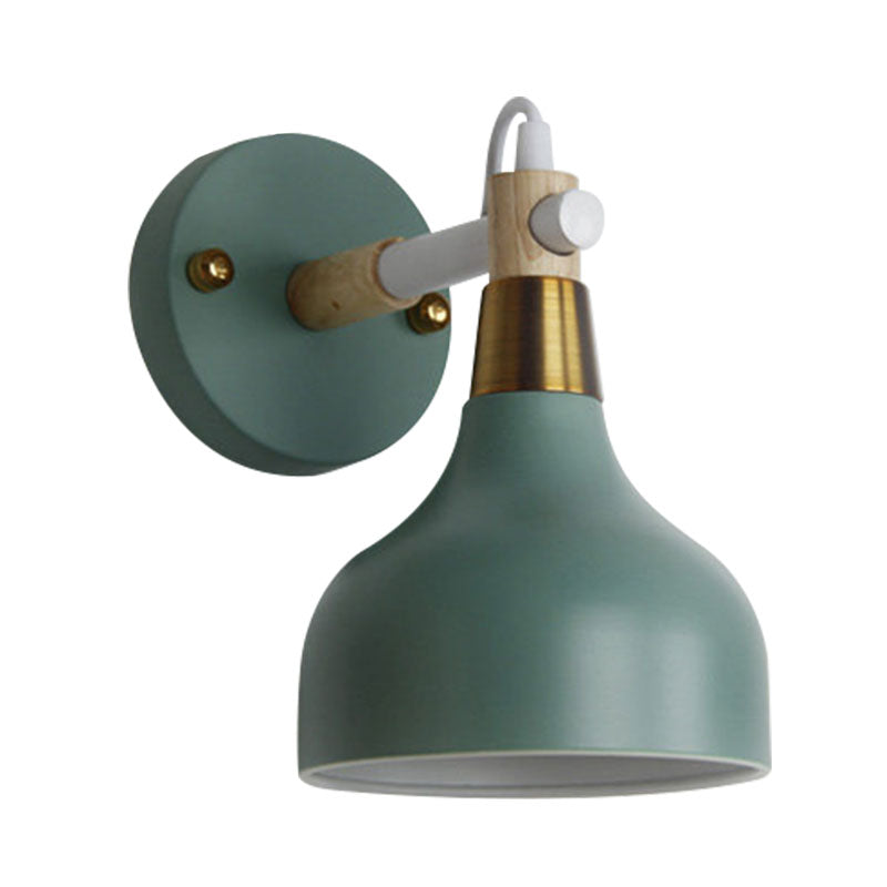 Angle Adjustable Metal Onion Wall Light 1 Light Nordic Sconce Lighting in Candy Color for Bathroom Clearhalo 'Cast Iron' 'Glass' 'Industrial' 'Modern wall lights' 'Modern' 'Tiffany' 'Traditional wall lights' 'Wall Lamps & Sconces' 'Wall Lights' Lighting' 1127868