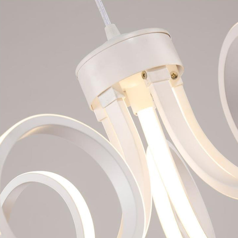 Simplicity Octopus Chandelier Acrylic LED 1 Light Kitchen Hanging Pendant in Warm/White Light Clearhalo 'Ceiling Lights' 'Chandeliers' 'Modern Chandeliers' 'Modern' Lighting' 112820