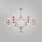 Geometric Chandelier Contemporary Metal 10/15/21 Lights Brass/Gold/Rose Gold Hanging Light for Living Room Clearhalo 'Ceiling Lights' 'Chandeliers' 'Modern Chandeliers' 'Modern' Lighting' 112954