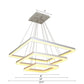 Square Acrylic Chandelier Light Modernism 1/2/3-Head White Ceiling Light Fixture in Warm/White Light Clearhalo 'Ceiling Lights' 'Chandeliers' 'Modern Chandeliers' 'Modern' Lighting' 113177