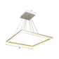 Square Acrylic Chandelier Light Modernism 1/2/3-Head White Ceiling Light Fixture in Warm/White Light Clearhalo 'Ceiling Lights' 'Chandeliers' 'Modern Chandeliers' 'Modern' Lighting' 113183