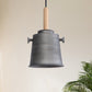 Vintage Stylish Bucket Pendant Light 1 Light Metallic Hanging Ceiling Light in Black/Grey for Dining Room Grey Clearhalo 'Art Deco Pendants' 'Black' 'Cast Iron' 'Ceiling Lights' 'Ceramic' 'Crystal' 'Industrial Pendants' 'Industrial' 'Metal' 'Middle Century Pendants' 'Pendant Lights' 'Pendants' 'Rustic Pendants' 'Tiffany' Lighting' 1135932