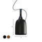 7"/9.5" Dia 1 Light Dome Hanging Lamp Industrial Style Black/Silver/Copper Metal Pendant Lighting with Leather Strap Clearhalo 'Ceiling Lights' 'Modern Pendants' 'Modern' 'Pendant Lights' 'Pendants' Lighting' 1136012