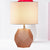 Single-Bulb 3D Hexagon Table Lamp Modern Grey/Pink/Yellow Glass Night Light with Drum Fabric Shade Pink Clearhalo 'Lamps' 'Table Lamps' Lighting' 1136069