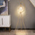 Black/Gold Finish Diamond Cage Floor Light Modernist 1 Light Metal Tri-Leg Standing Floor Lamp Gold Clearhalo 'Floor Lamps' 'Lamps' Lighting' 1136270