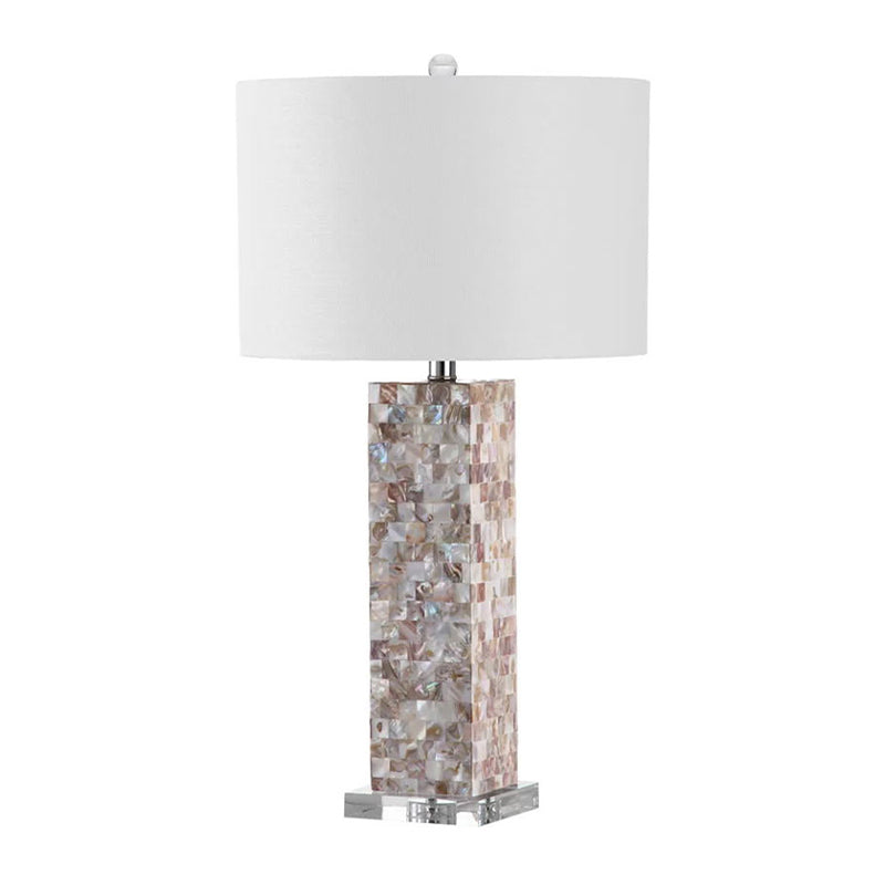 Checkered Rectangle Shell Night Lamp Country Style 1 Head Bedroom Table ...