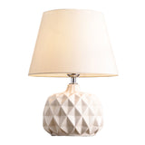 Trellis Ceramic Jar Shaped Night Lamp Rustic 1 Bulb Bedside Table Light in Green/White with Cone Shade Clearhalo 'Lamps' 'Table Lamps' Lighting' 1136621