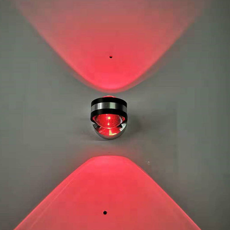 Ball Mini Wall Mount Lamp Minimalist Crystal LED Sconce in Chrome for Bedroom, Blue/Purple/Red Light Clearhalo 'Cast Iron' 'Glass' 'Industrial' 'Modern wall lights' 'Modern' 'Tiffany' 'Traditional wall lights' 'Wall Lamps & Sconces' 'Wall Lights' Lighting' 1136665